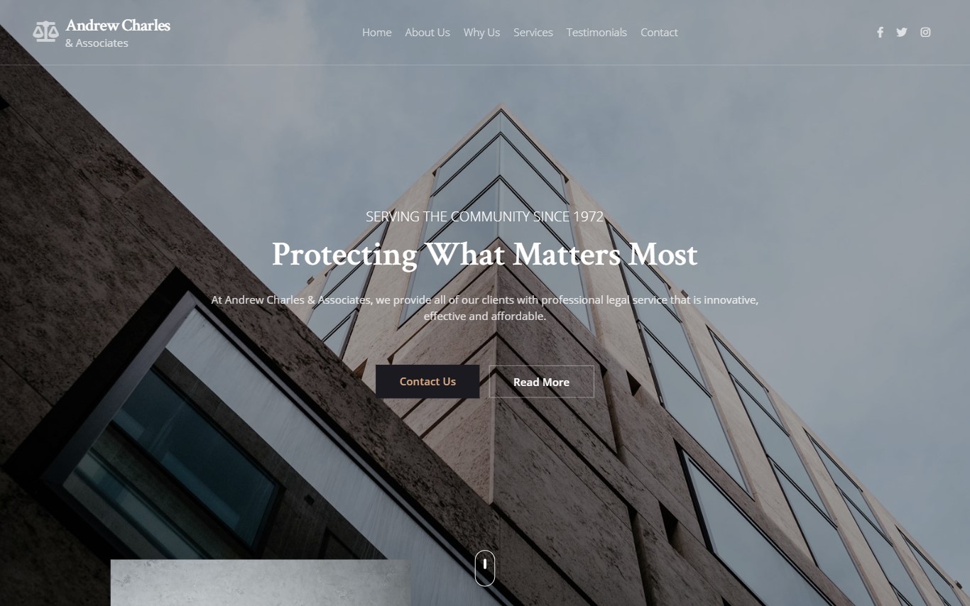 Free website for law firm, professionally customized for your business.